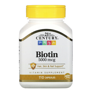 21st Century, Biotin, 5,000 mcg, 110 Capsules