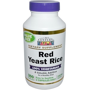 21st Century, Красный дрожжевой рис, 300 капсул