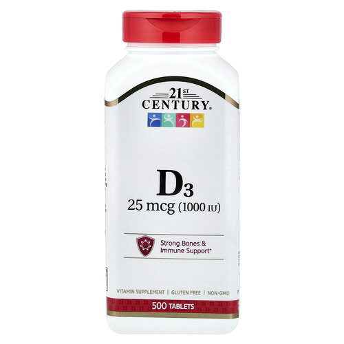 21st Century Vitamin D3, 500 Tablets