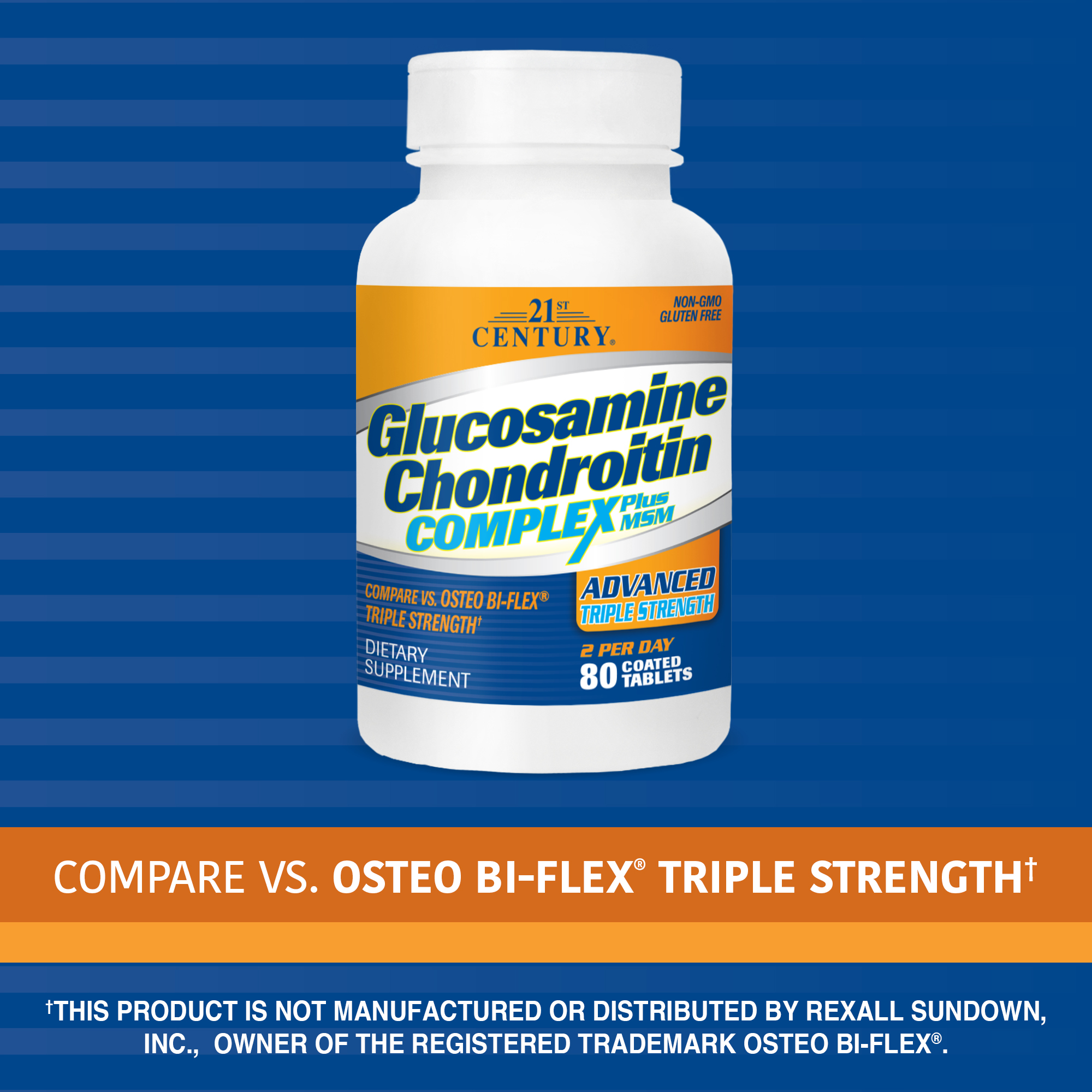 21st Century, Glucosamine Chondroitin Complex Plus MSM, Advanced Triple ...