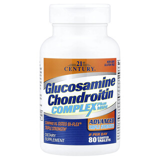 21st Century, Glucozamină Condroitin Complex Plus MSM, Advanced Triple Strength, 80 Tablete