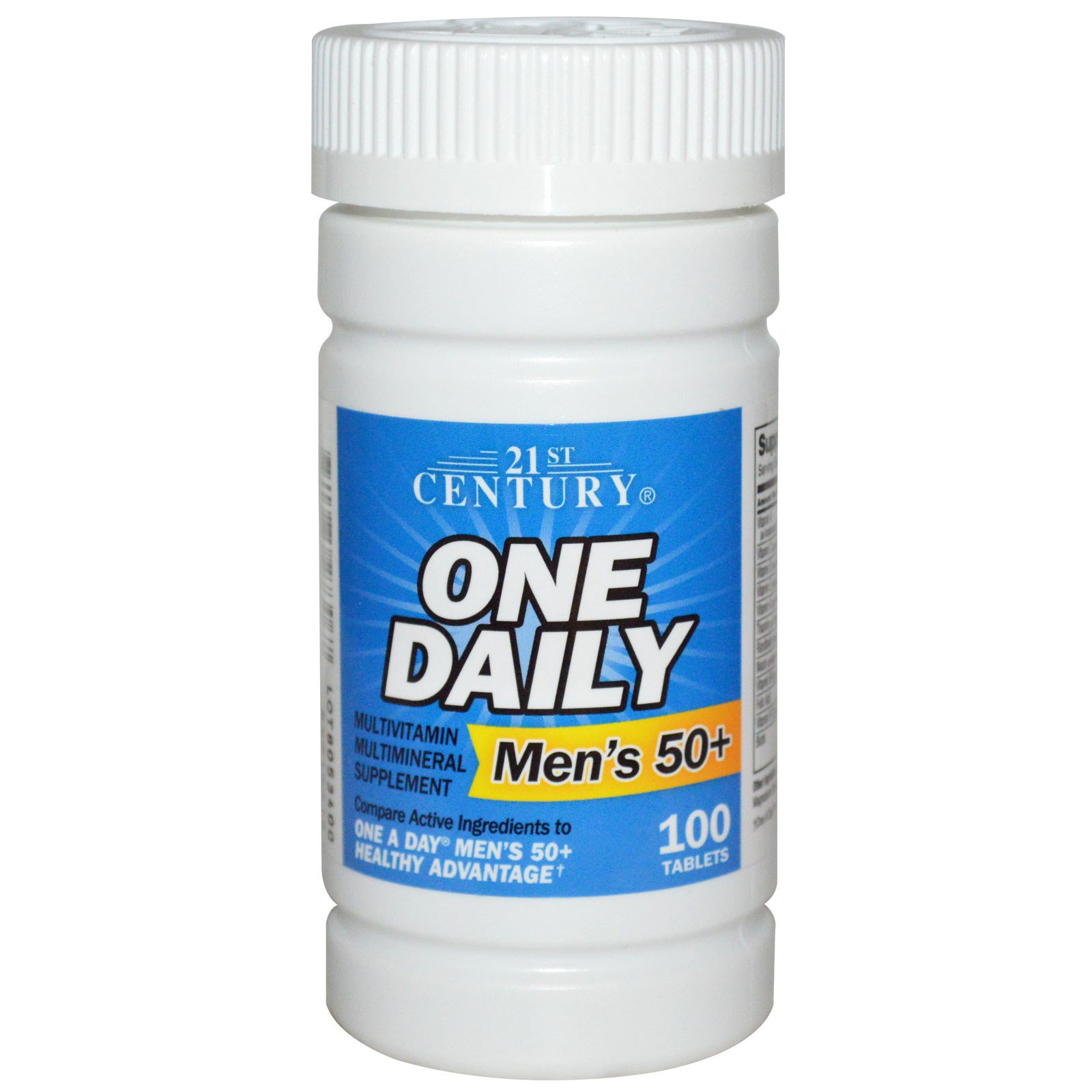 21st Century, One Daily, для мужчин старше 50, мультивитамины и мультиминералы, 100 таблеток