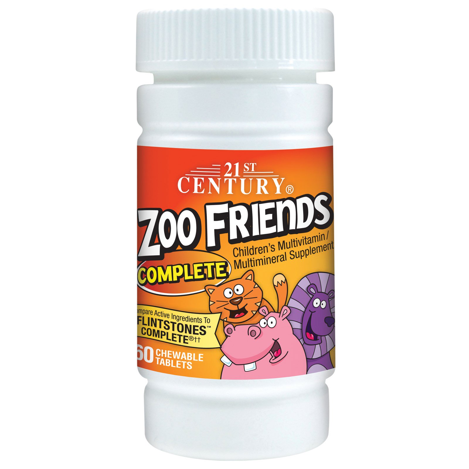 21st Century, Комплекс Zoo Friends, 60 жевательных таблеток
