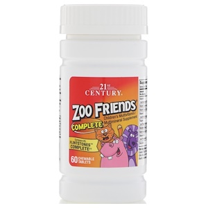 21st Century, Комплекс Zoo Friends, 60 жевательных таблеток