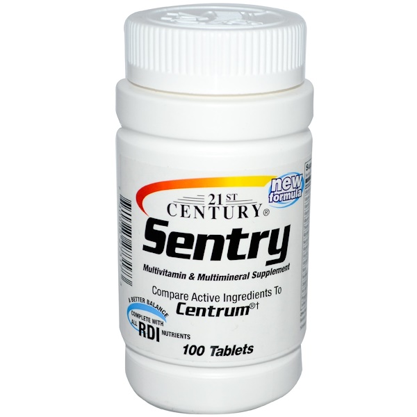 21st Century, Sentry, Multivitamin & Multimineral Supplement, 100 Tablets iHerb