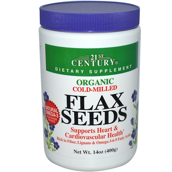 21st Century, Organic Cold Milled Flax Seeds, 14 oz (400 g) iHerb