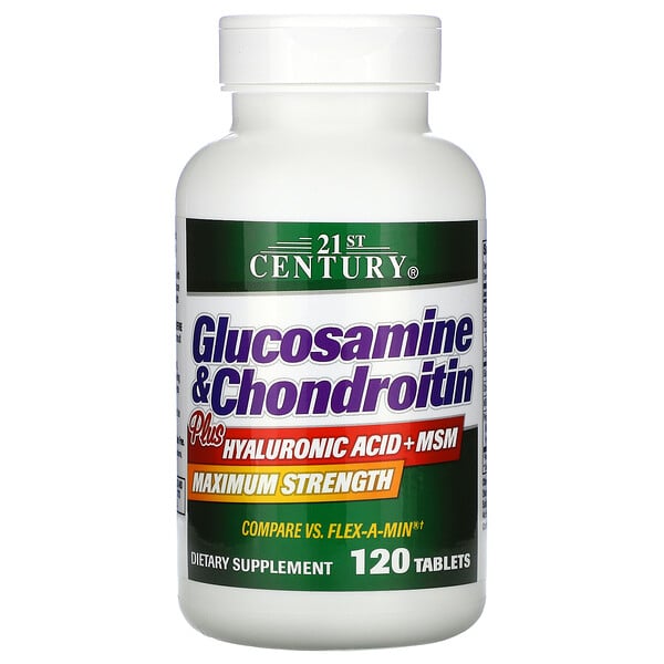 Glucosamine & Chondroitin Plus Hyaluronic Acid + MSM, 120 Tablets