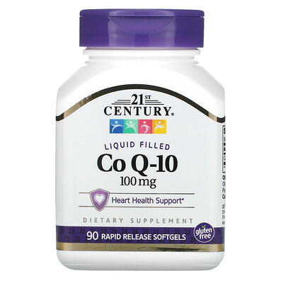 

21st Century Liquid Filled CoQ-10 100 mg 90 Rapid Release Softgels