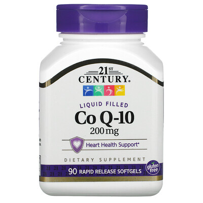 

21st Century жидкий коэнзим Q10, 200 мг, 90 капсул
