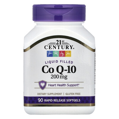21st Century, CoQ-10 rellena de líquido, 200 mg, 90 cápsulas blandas