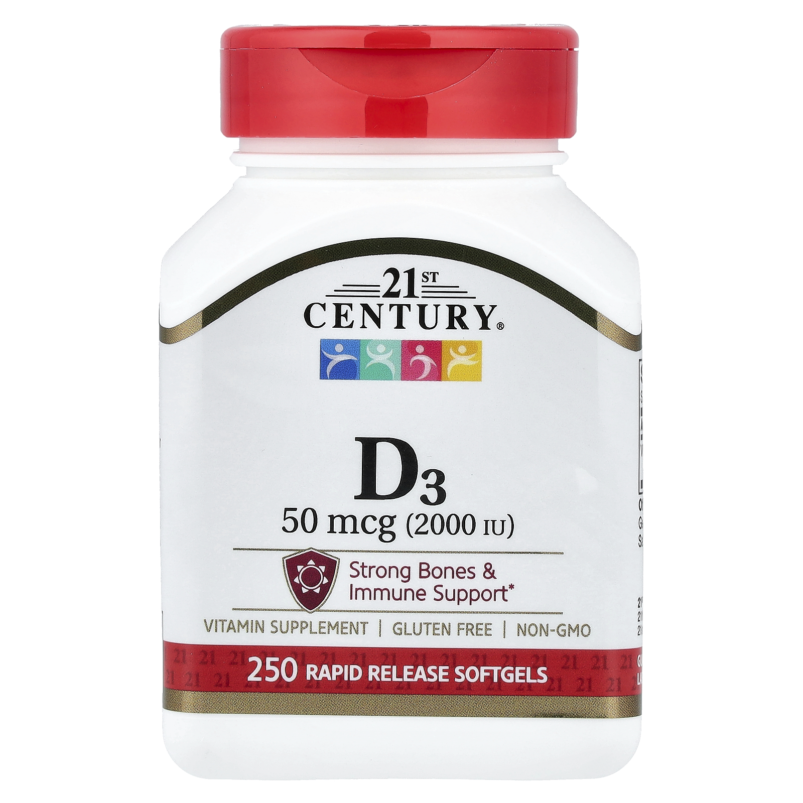 21st Century (21세기 센트리), 비타민D3, 50mcg(2,000IU), 소프트젤 250정