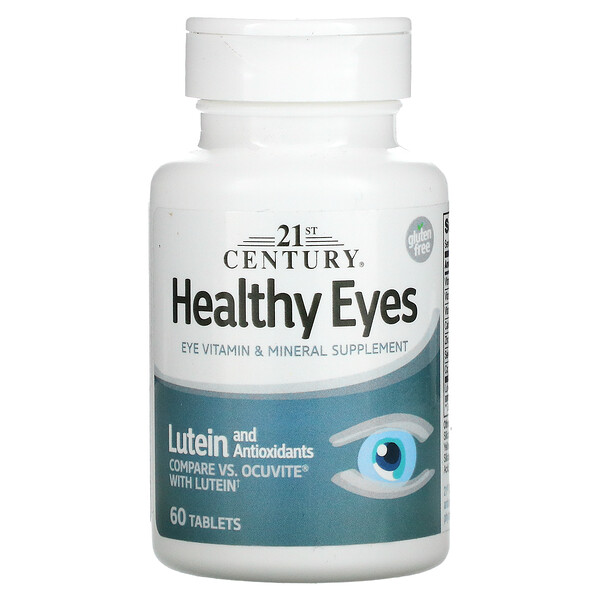 21st Century, добавка для здоровья глаз, лютеин и антиоксиданты, 60 таблеток