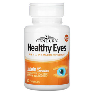 21st Century, Healthy Eyes, Luteína e Zeaxantina, 60 Cápsulas