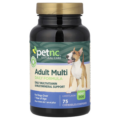 petnc NATURAL CARE Adult Multi Daily Formula For Dogs Liver 75 Chewables