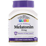 Отзывы о 21st Century, Мелатонин, вишневый вкус, 10 мг, 120 быстрорастворимых таблеток