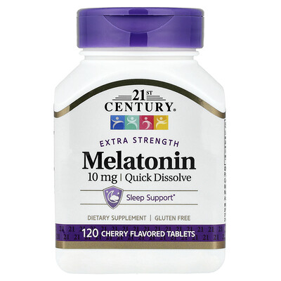 21st Century Melatonin Quick Dissolve Cherry 10 mg 120 Tablets
