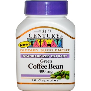 Отзывы о 21 Сенчури, Green Coffee Bean, 400 mg, 90 Capsules