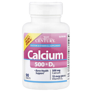 21st Century, Kalcium 500 + D3, 90 tabletta
