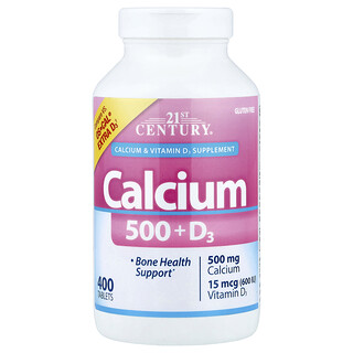 21st Century, Kalcium 500 + D3, 400 tabletta