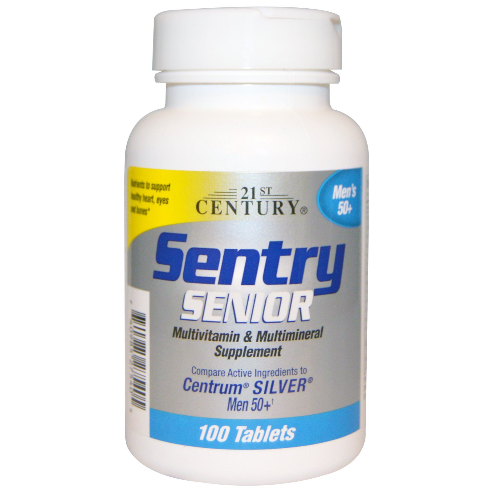 21st Century, Sentry, пожилые, мужчины старше 50 лет, мультивитаминная и мультиминеральная добавка, 100 таблеток