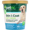 petnc NATURAL CARE, для здоровья кожи и шерсти, со вкусом печени, для всех собак, 60 мягких жевательных таблеток