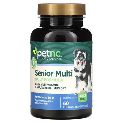 

petnc NATURAL CARE Senior Multi Daily Formula Senior Dog Liver 60 Chewables