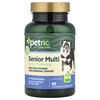 petnc NATURAL CARE, Soin naturel pour les animaux de compagnie, Formule cocktail quotidien pour seniors, Chiens âgés, Goût foie, 60 comprimés à mâcher