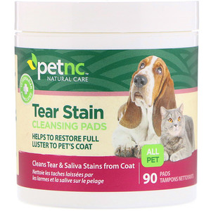 Отзывы о petnc NATURAL CARE, Tear Stain Cleansing Pads, For Cats & Dogs, 90 Pads