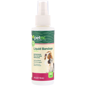 Отзывы о petnc NATURAL CARE, Liquid Bandage Spray, All Pet, 4 fl oz (118 ml)