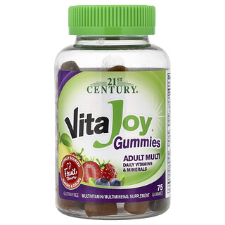 21st Century, Vita Joy Gummies，成年人多维生素，水果味，75 粒软糖
