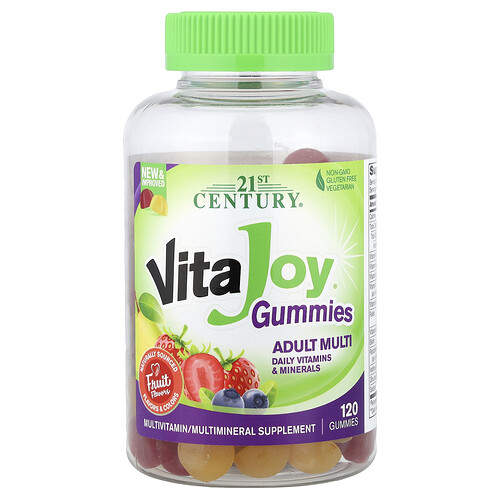 21st Century, VitaJoy® Adult Multi Gummies, Multivitamin-Fruchtgummis für Erwachsene, Fruchtgeschmack, 120 Fruchtgummis