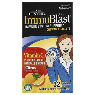 21st Century, ImmuBlast®, Vitamin C, Citrus, 32 Chewable Tablets