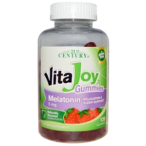 21st Century, Жевательные таблетки VitaJoy с мелатонином, 120 жевательных таблеток