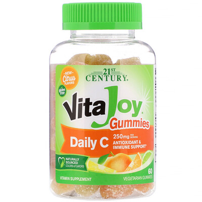 21st Century VitaJoy, дневная доза витамина C, 60 вегетарианских жевательных таблеток