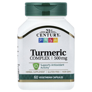 21st Century, Kurkuma-Komplex, 500 mg, 60 Veggie-Kapseln