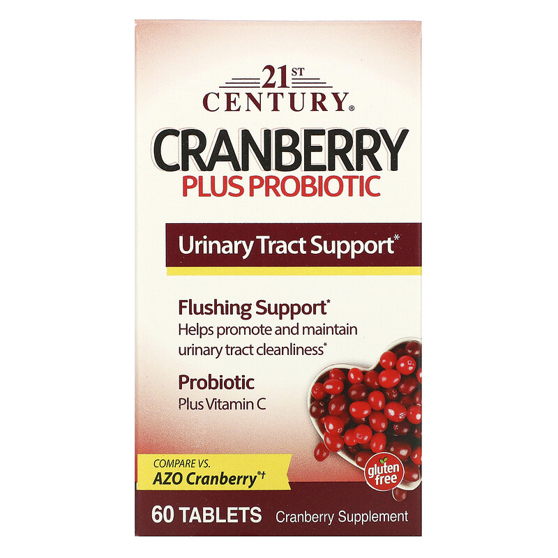 21st Century, Cranberry Plus Probiotic, 60 Tablets iHerb