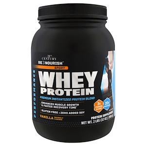 21st Century, Renourish, Sport, Whey Protein, Vanilla,32 oz (908 g)