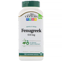 Whole Herb Fenugreek, 610 mg, 100 Vegetarian Capsules - изображение