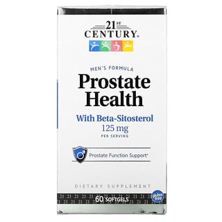 21st Century, ベータシトステロール配合Prostate Health（男性の健康）、125mg、ソフトジェル60粒