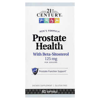 21st Century, Salud de la próstata con beta-sitosterol, 125 mg, 60 cápsulas blandas