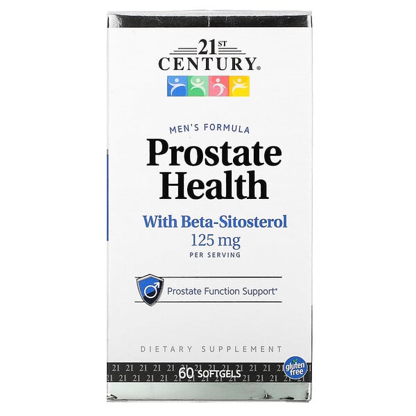 21st Century, Beta-Sitosterol für die Gesundheit der Prostata, 125 mg, 60 Weichkapseln