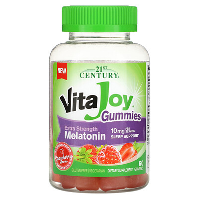 

21st Century Vita Joy Melatonin Gummies Extra Strength Strawberry 5 mg 60 Gummies