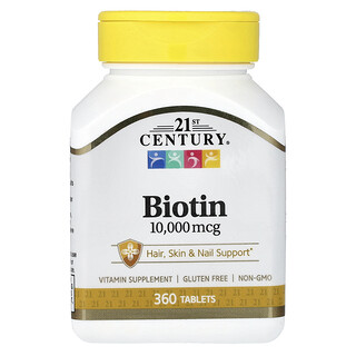 21st Century, Biotin, 10.000 mcg, 360 Tablet