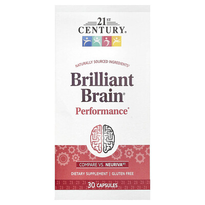 Photos - Vitamins & Minerals Brilliant 21st Century,  Brain® Performance, 30 Capsules CEN-28053 
