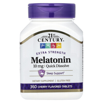 21st Century Melatonin Quick Dissolve Cherry 10 mg 360 Tablets