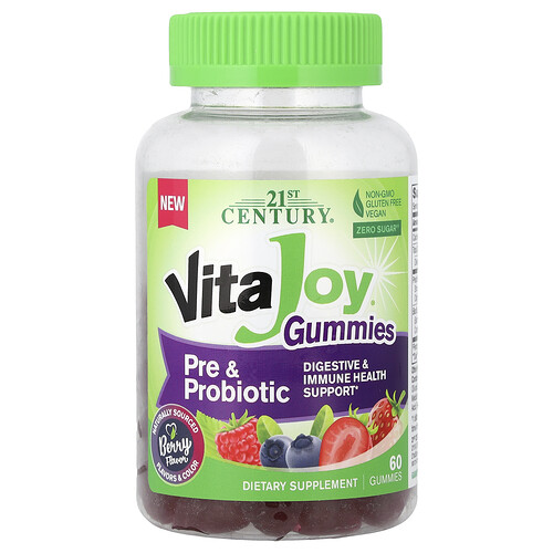 21st Century VitaJoy® Pre & Probiotic Gummies, Berry, 60 Gummies