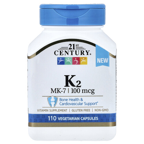 21st Century, Vitamin K2, 100 mcg, 110 pflanzliche Kapseln