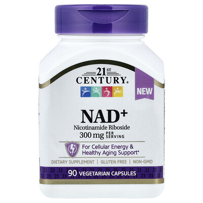 Product Image for 21st Century, NAD+, 90 Vegetarian Capsules (100 mg per Capsule)