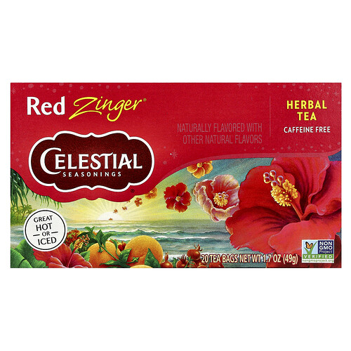 Celestial Seasonings Herbal Tea, Red Zinger®, Caffeine Free, 20 Tea Bags, 1.7 oz (49 g)