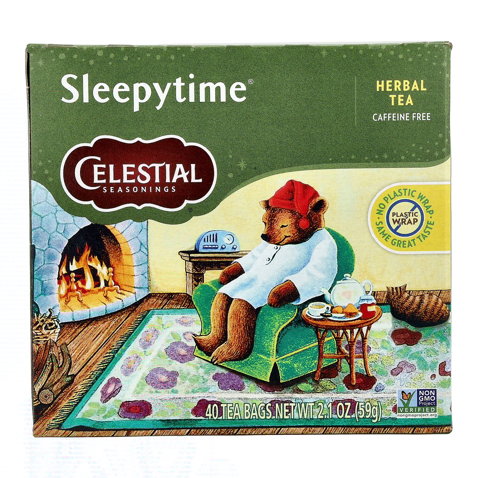 ハーバルティー、カフェインフリー、Sleepytime、ティーバッグ40袋